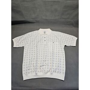 Davind‎ Taylor Collection Checkered Pattern Polo Size Large